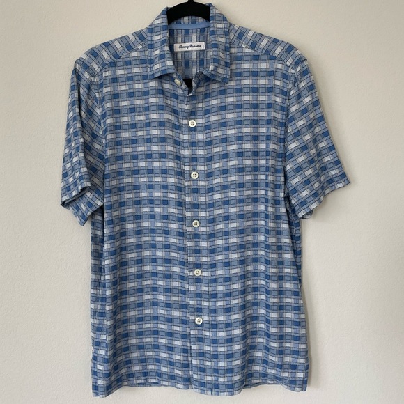 Tommy Bahama Checkered Short Sleeve Button Up - Picture 2 of 6